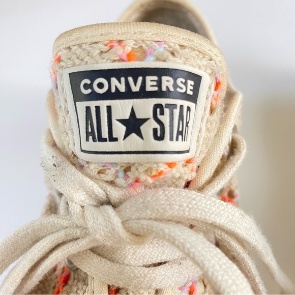 CONVERSE Chuck Taylor All Star Low Boho Crochet Limited Edition 568278C Size 8 - Picture 8 of 13